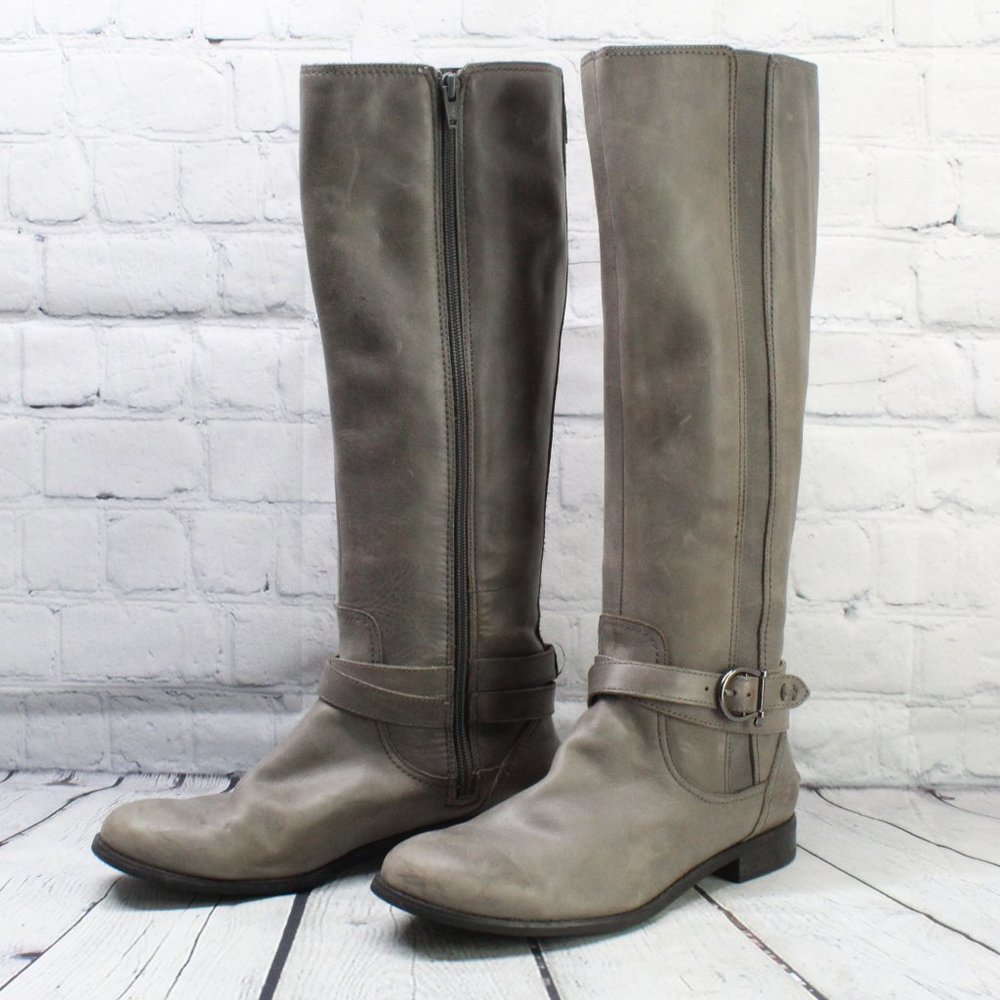 Sperry Gray Leather Ankle Boots - Picture 2 of 9